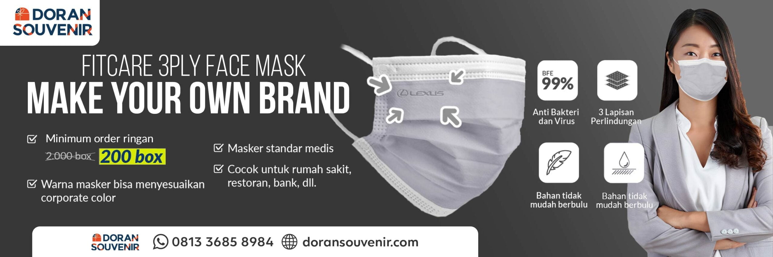 Pesan Masker Untuk Perusahaan Anda Sendiri