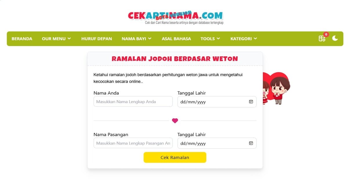 5 Kalkulator Tanggal Pernikahan Online untuk Mencari Hari Baik: Cekartinama
