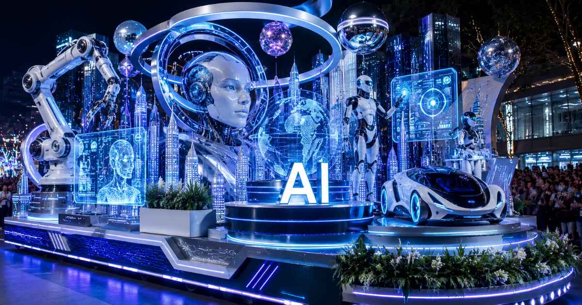 tema ulang tahun kantor Futuristic & AI