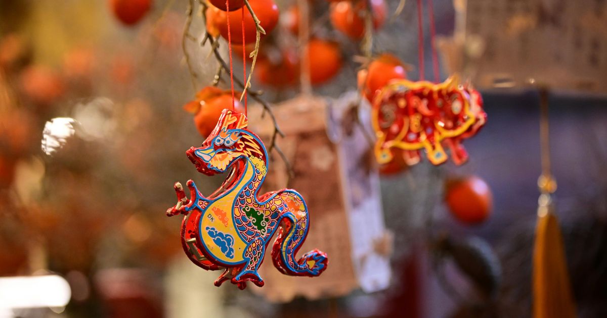 Gantungan Imlek Gambar Naga