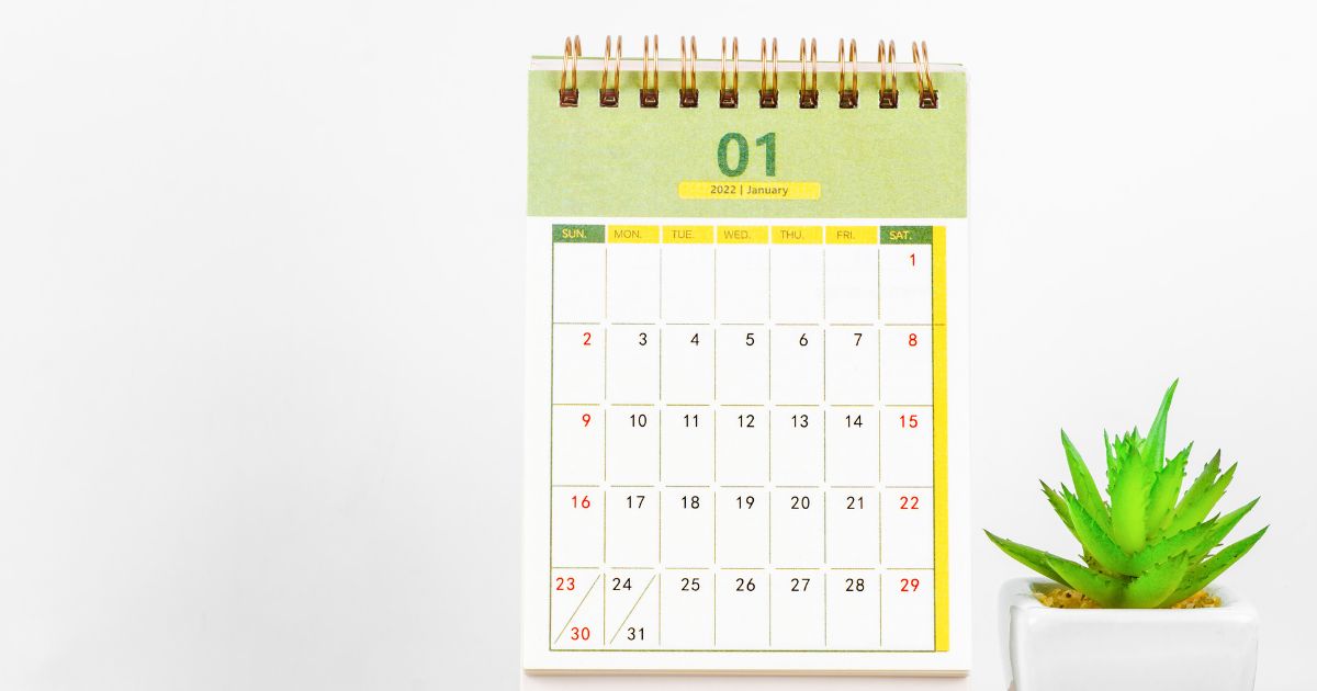 Ukuran Kalender Meja Custom