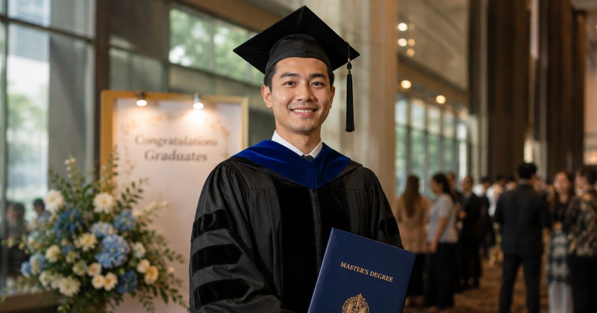 Jubah Wisuda Magister (Master's Gown)