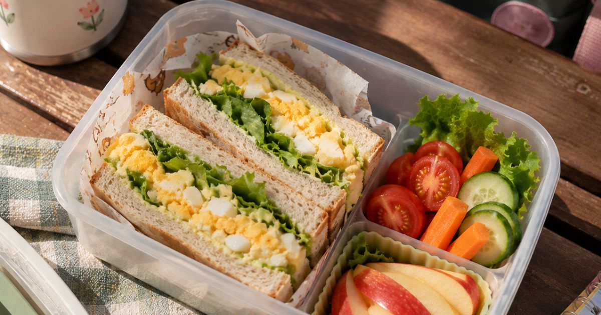 Ide Bekal Anak Sekolah Roti Sandwich Telur dan Sayuran