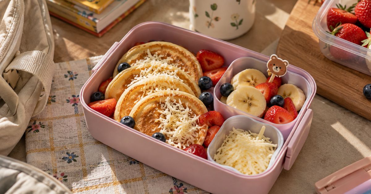 Pancake Buah dan Keju