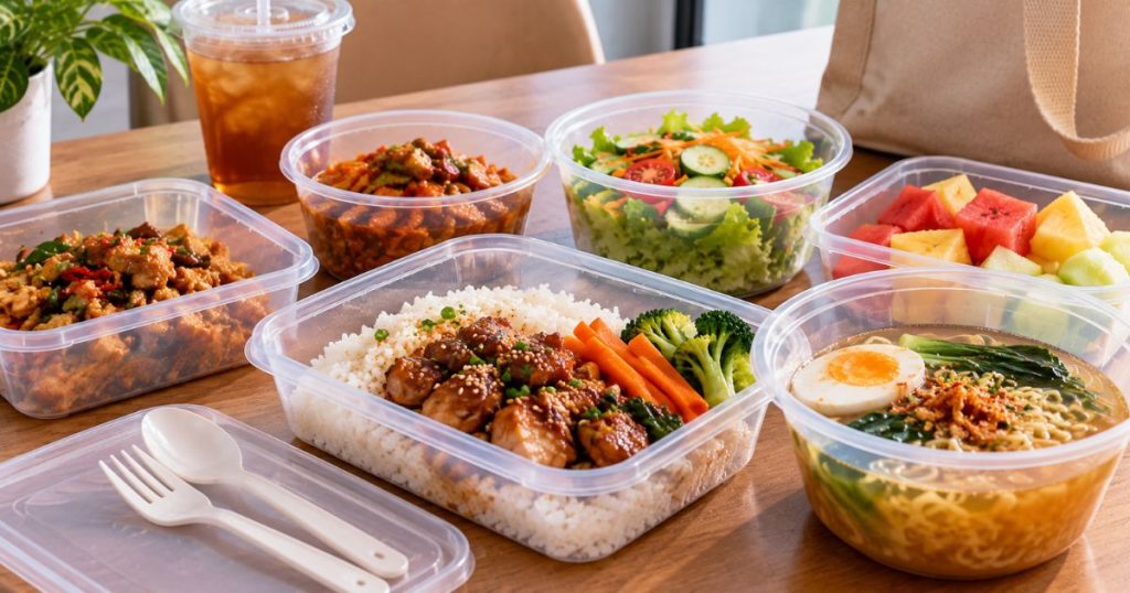 Bekal di Alat Makan Plastik