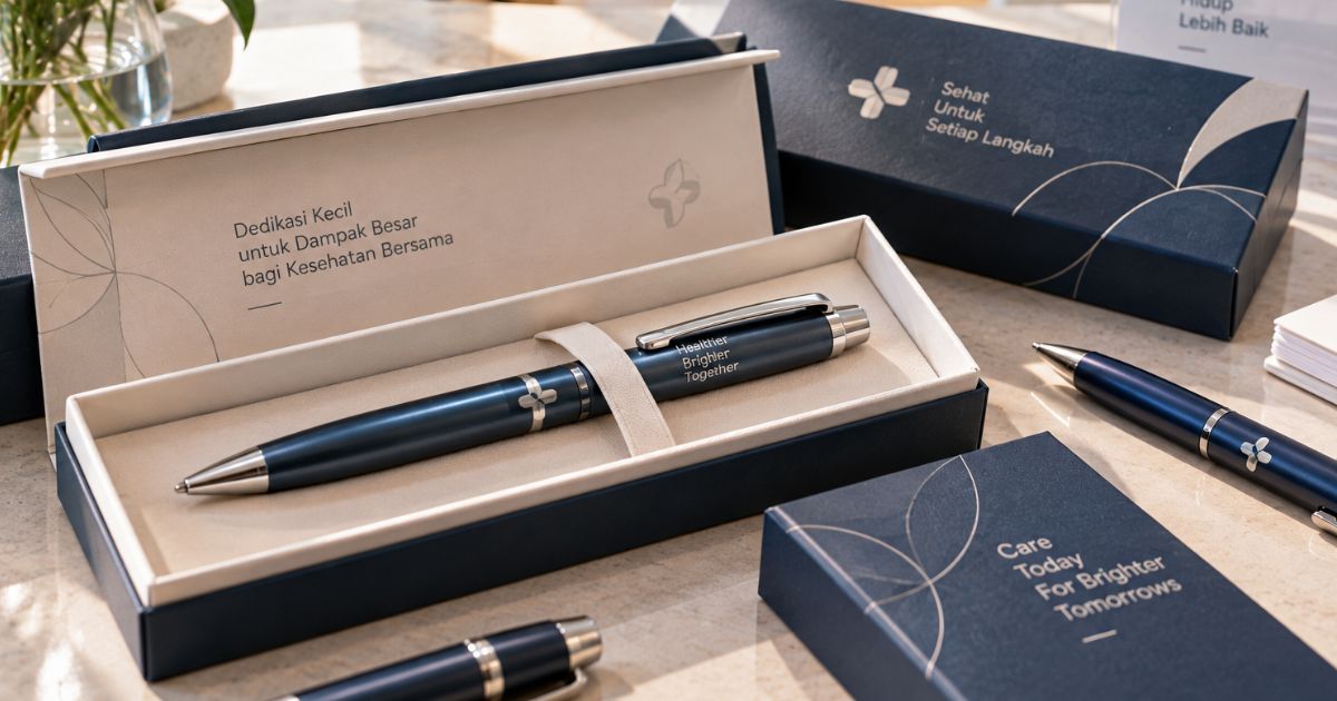 Souvenir Rumah Sakit Pulpen Logam